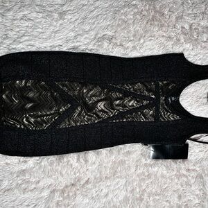 Black and gold Sleeveless Dress